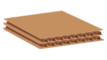 Image of double layered cardboard wall