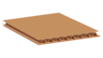 Image of single layered cardboard wall