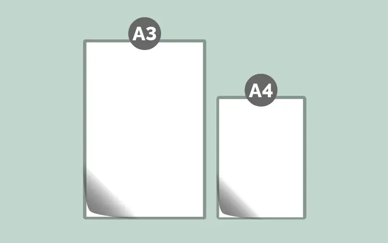 Size Chart - a3 a4 a5 a6
