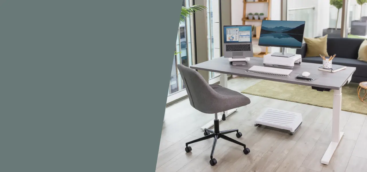 Ergonomic desk set up