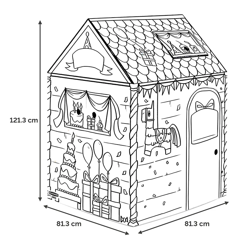 Size dimensions of Birthday Playhouse
