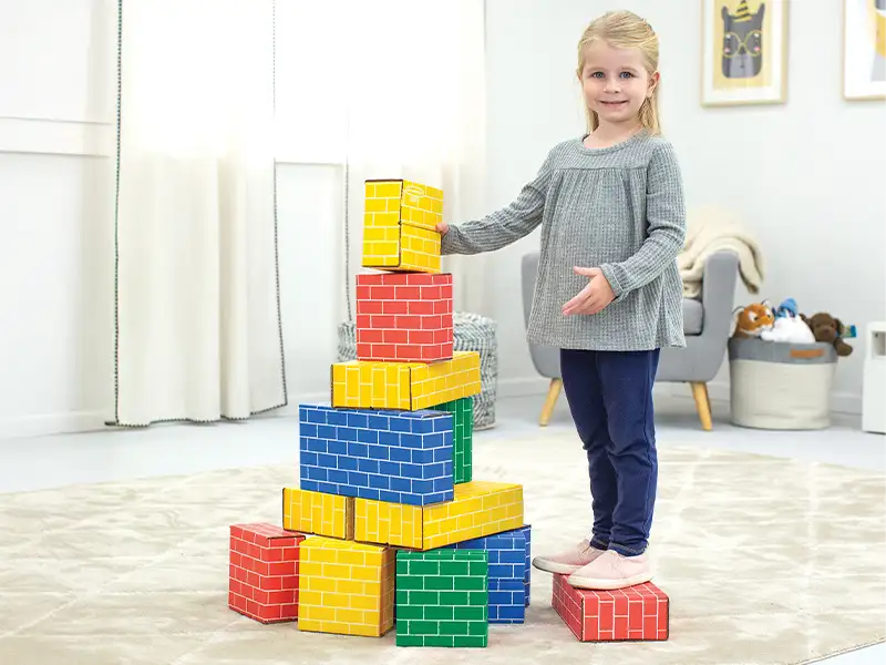 Children playing with PLAY™ blocks