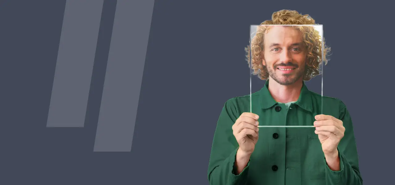 Man holding a laminating pouch