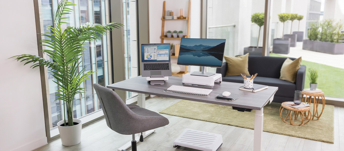 A woman working at a desk