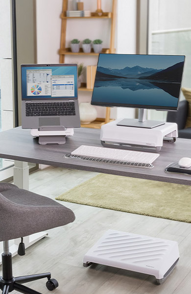 A woman working at a desk
