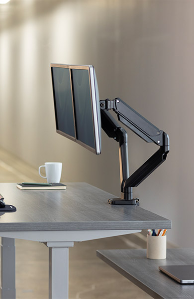 A woman working at a desk