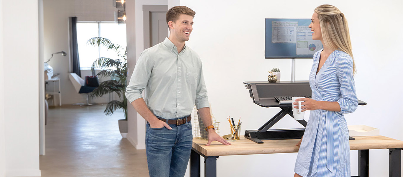 A woman working at a desk
