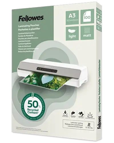 A3 Laminierfolien mit 50 % recyceltem Material – Light, matt, 100 Stk