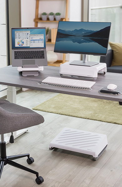 A woman working at a desk