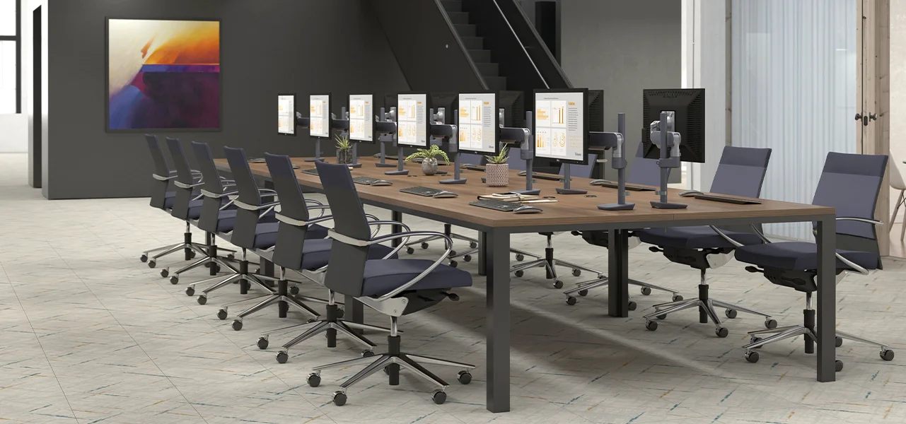 Dual Monitor Arm Rear View