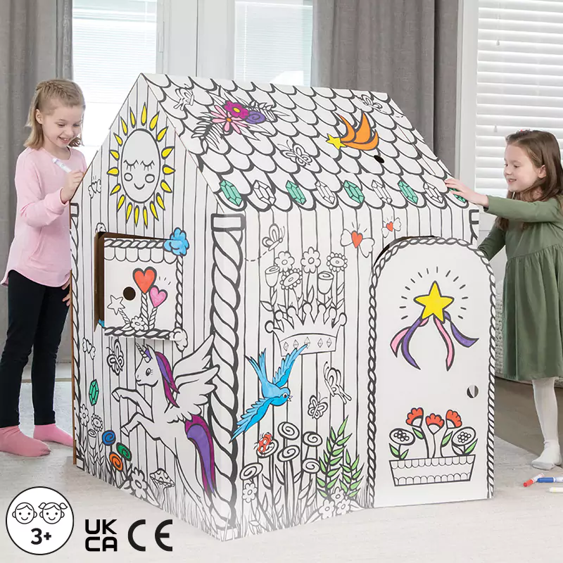 Children playing with Unicorn Playhouse