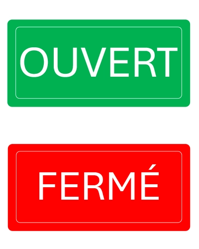 Panneaux Ouvert/Fermé