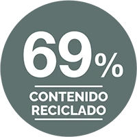 69 Percent Recycled Content Icon