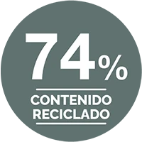 74 Percent Recycled Content Icon