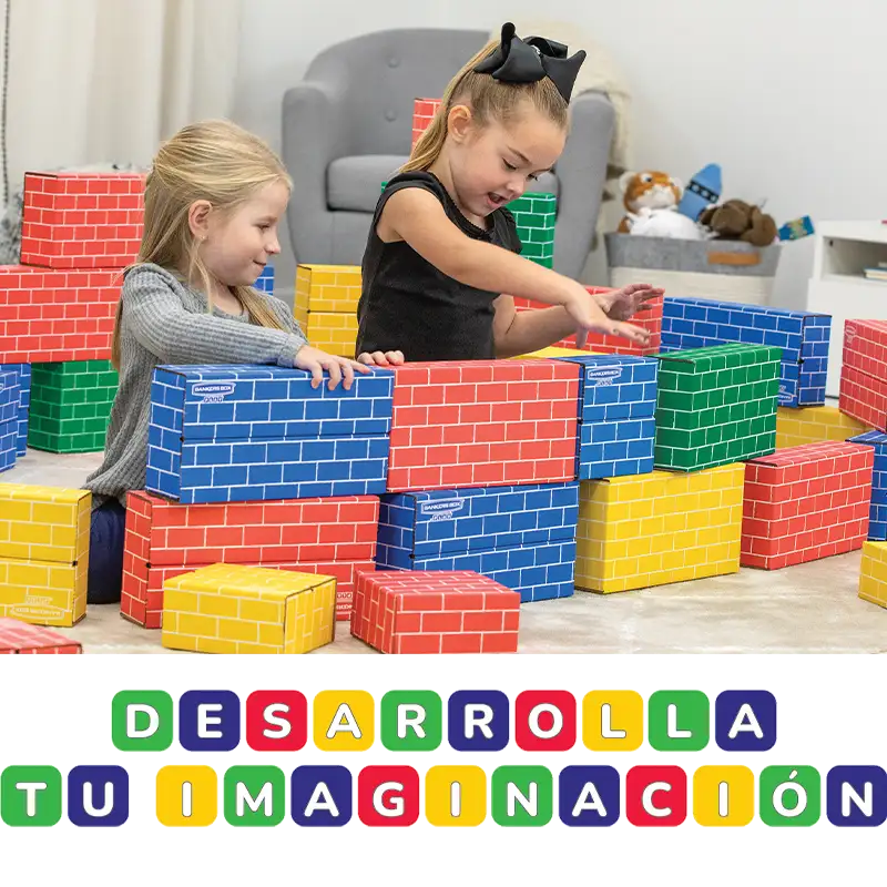 Girls playing with blocks