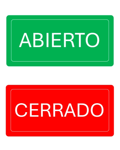 Letreros de Abierto/Cerrado
