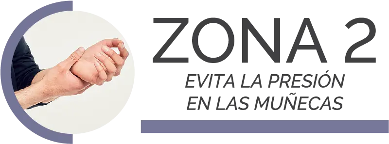 ZONE 2 - avoid wrist pressure