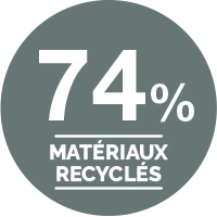 74 Percent Recycled Content Icon