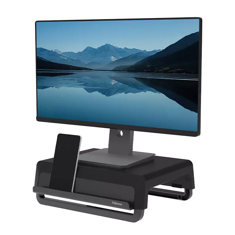 Monitor on monitor stand