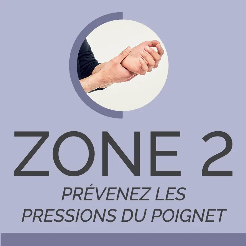 Zone 2 avoid wrist pressure