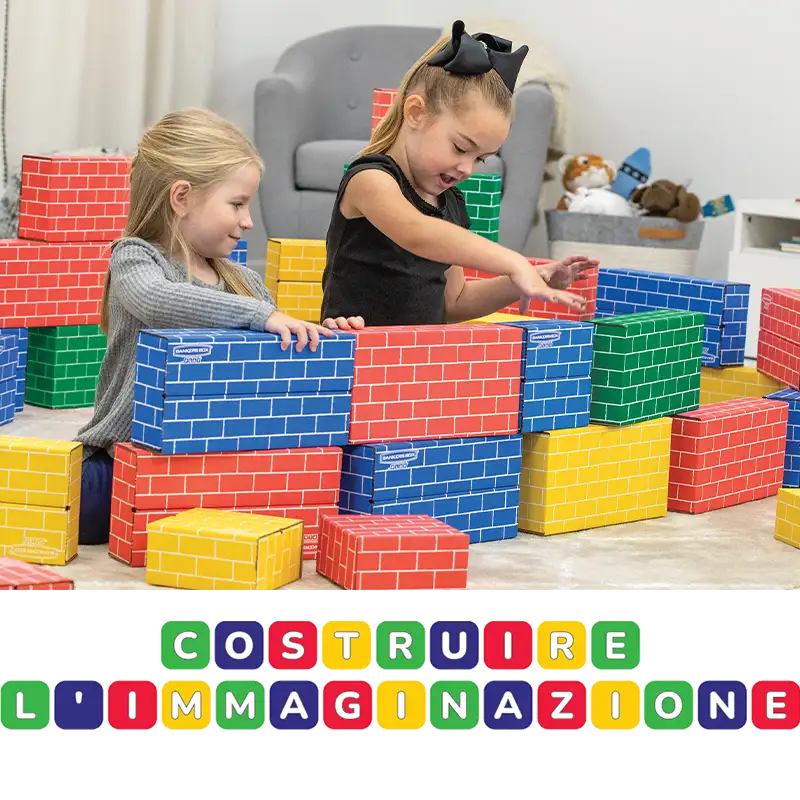 Girls playing with blocks