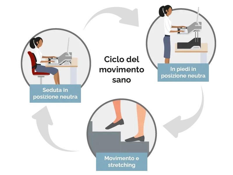 Healthy cycle of motion icons