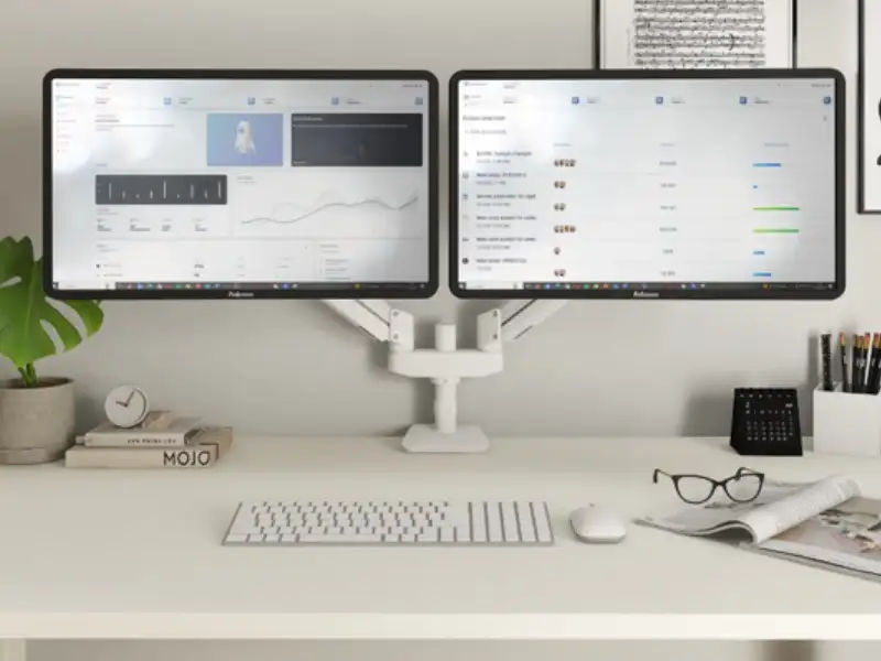 dual monitor arm