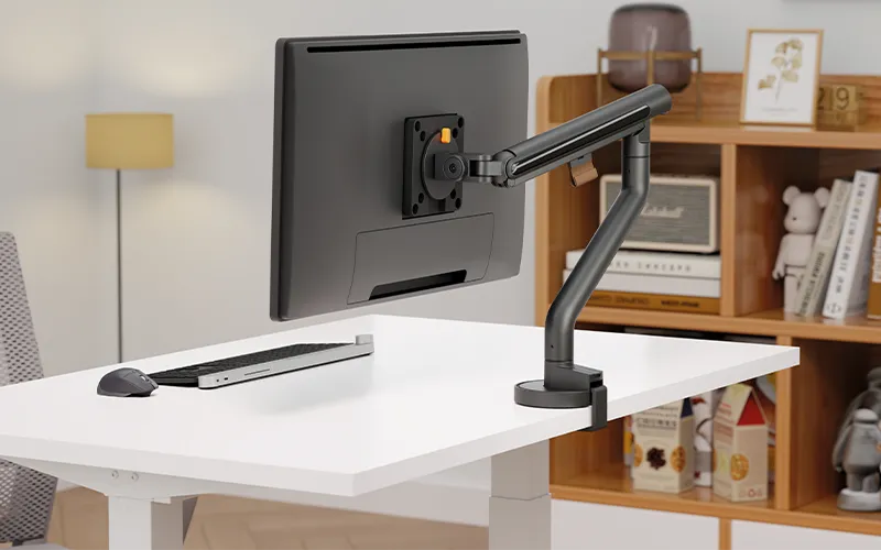 Monitor arm on desk