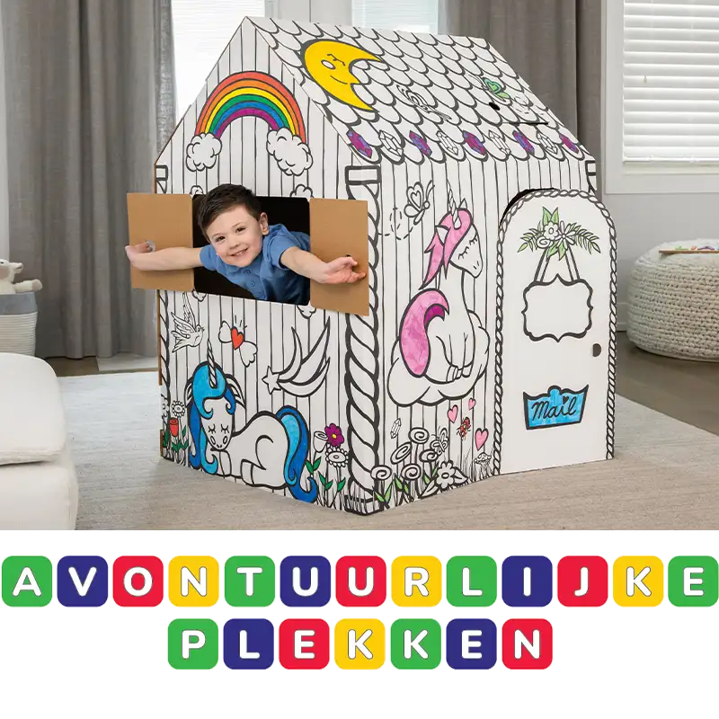 Boy in play house