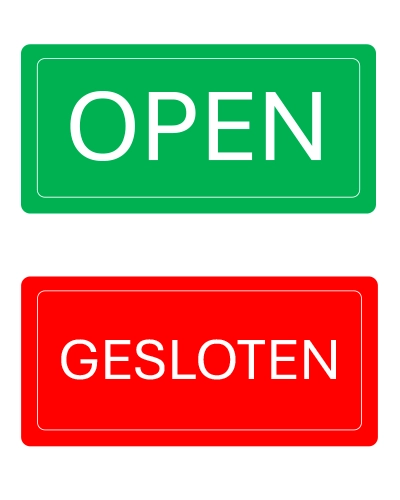 Open/Gesloten borden