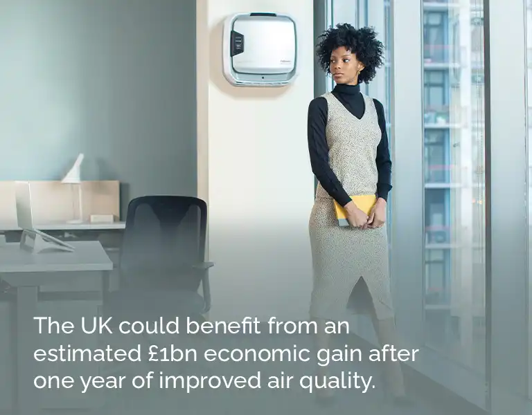 The UK could benefit from an estimated £1bn economic gain after one year of improved air quality.