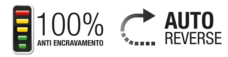100% anti encravamento | Auto Reverse