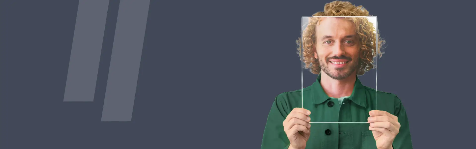 Man holding a laminating pouch
