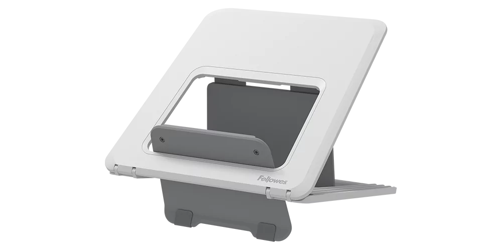 Image of a laptop stand in white