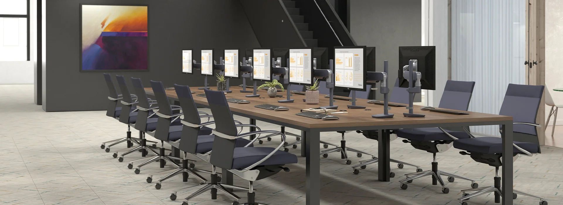 Dual Monitor Arm Rear View