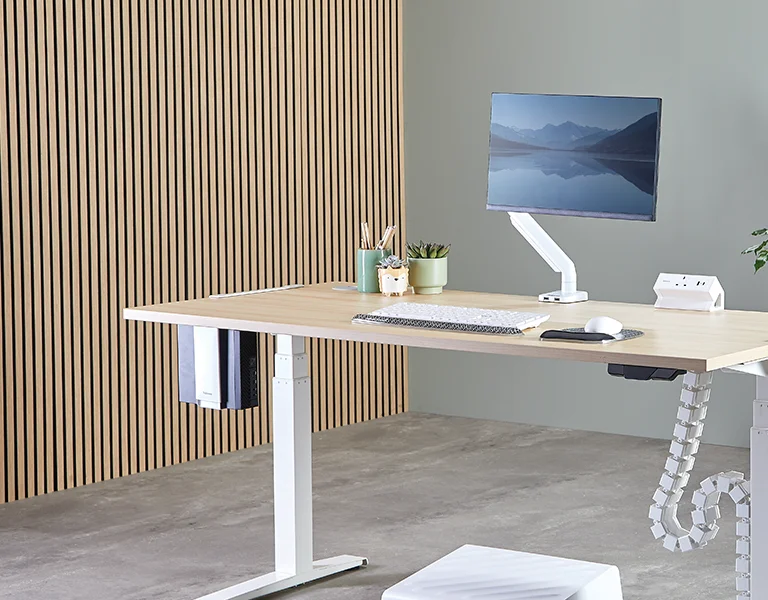 A woman working at a desk