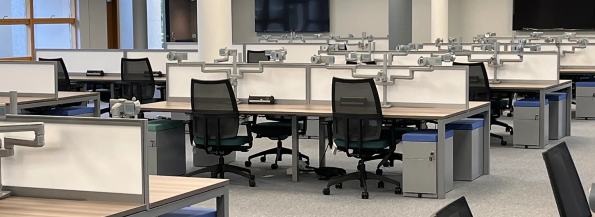 Office corridor with Maersk logo