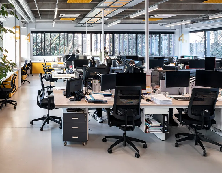 Office desk setting
