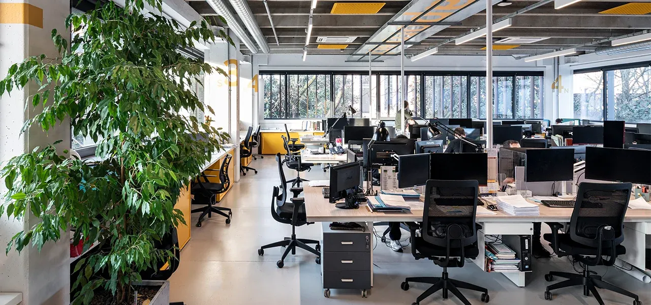 Office desk setting