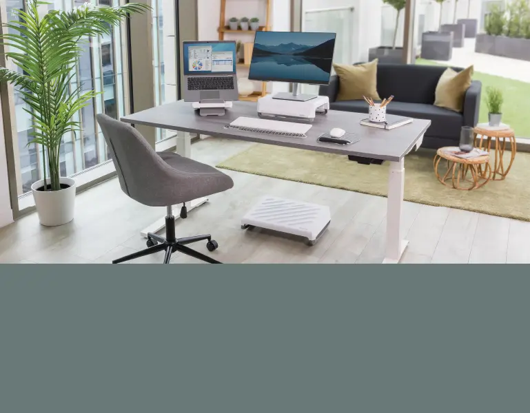 Ergonomic desk set up