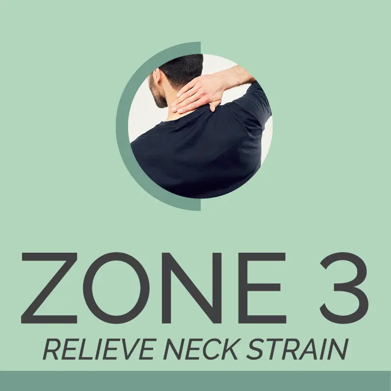 Zone 3 relieve neck strain