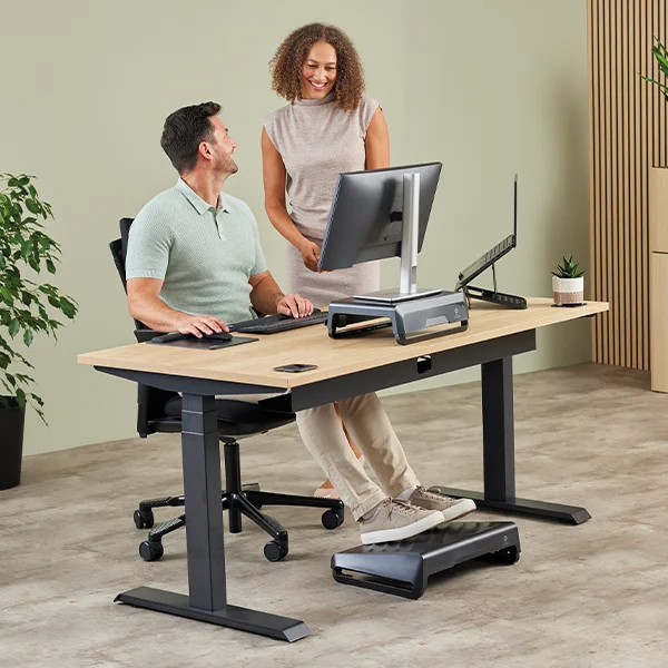 Using an ergonomic desk