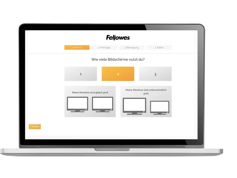 Image of the monitor arm selector tool