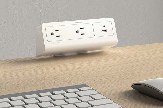an image of a powerblock attached to the top of a desk
