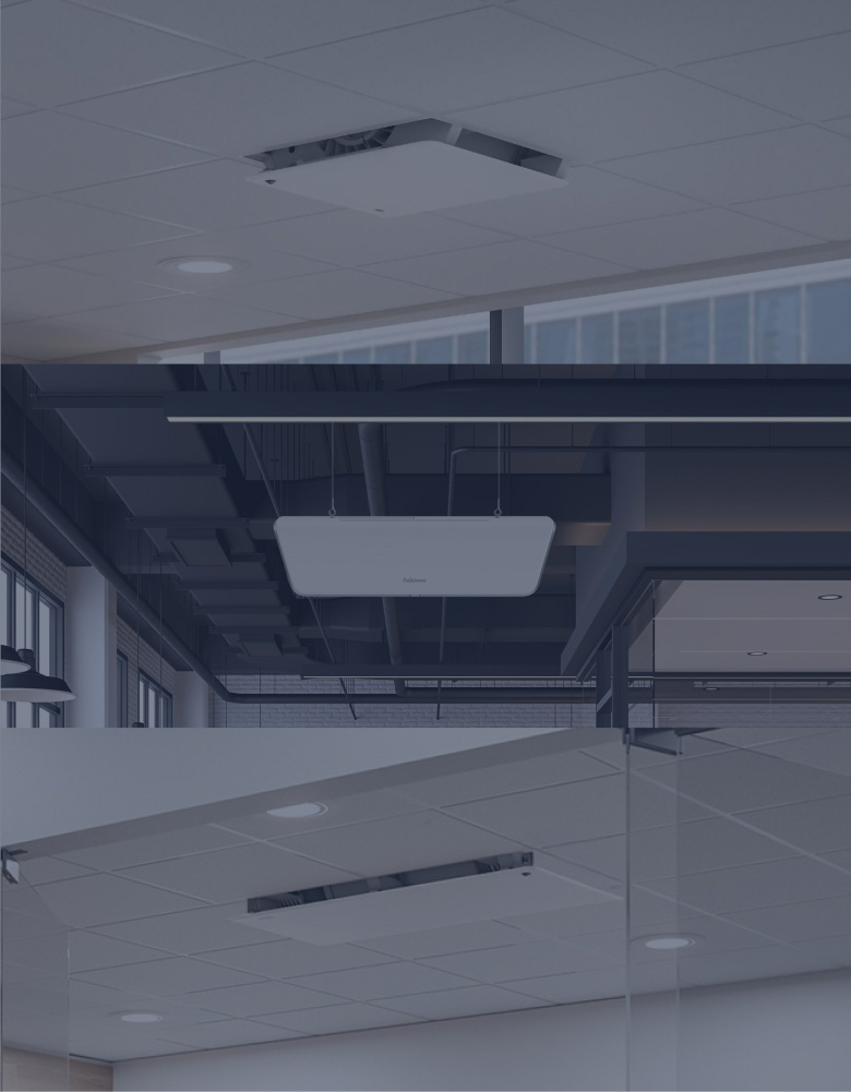 photo of three IAQP-Ready Array devices in offices