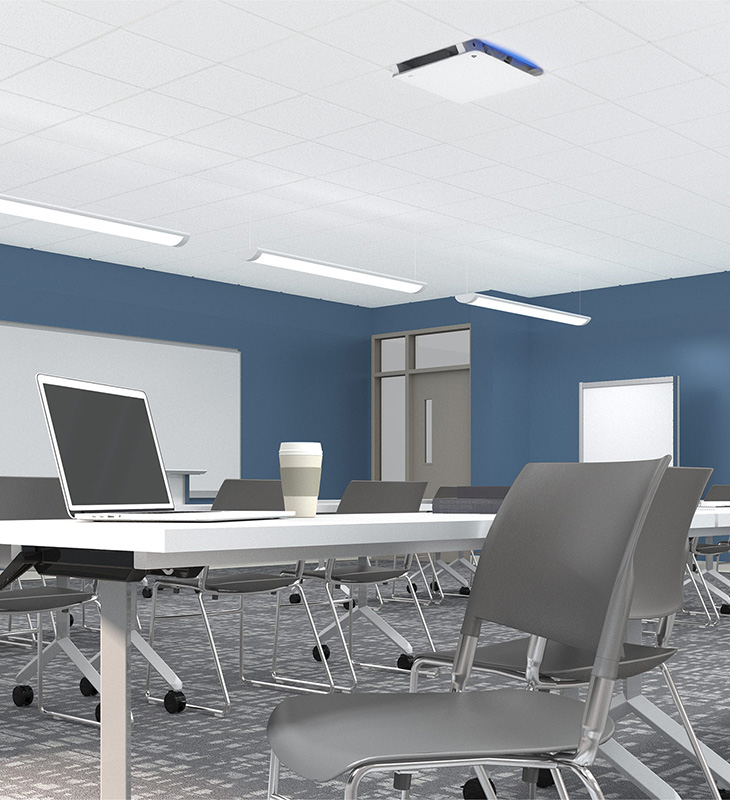 Image of the Array Recessed device in a classroom