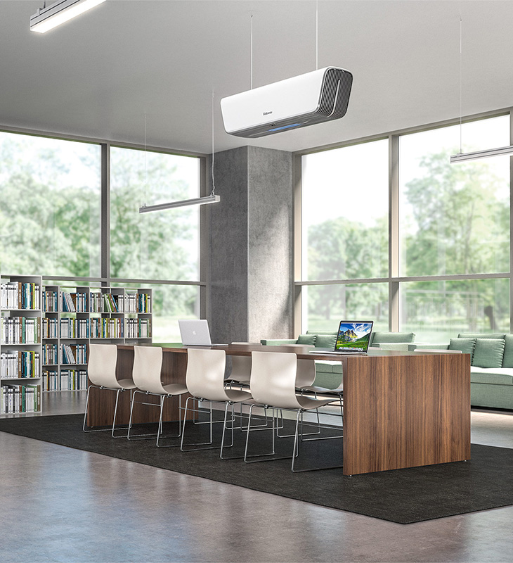 Image of an Array Ceiling unit in a library