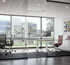 Image of the Array Ceiling UV & Stand in an office space