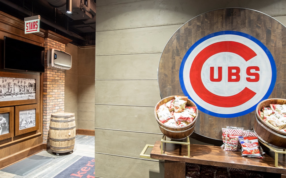 Image of the Chicago Cubs locker room entrance