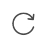 Icon of a horizontal line with a circle in the center